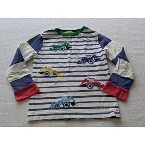 Mini Boden Construction Digger Appliqué Shirt 5-6 Years Long Sleeve Excavator
